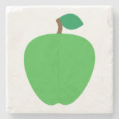 appelfruitgroen stenen onderzetter (Voorkant)
