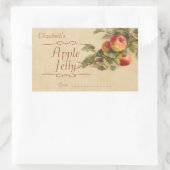 Appelgelei of inblikken rechthoekige sticker (Tas)