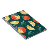 Appelgenot: donkergroen naadloos. notitieboek (Rechterzijde)