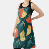 Appelgenot: donkergroen naadloos. schort (Insitu)