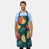 Appelgenot: donkergroen naadloos. schort (Gedragen)