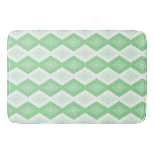 Appelgroen diamantpatroon badmat (Voorkant)