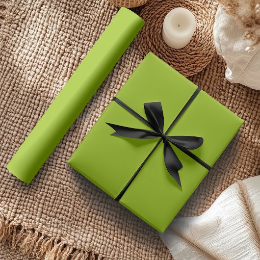 Appelgroen effen kleur | Klassiek | Elegant Cadeaupapier