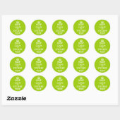 Appelgroen Houd Kalme Stickers | personaliseerbaar (Vel)