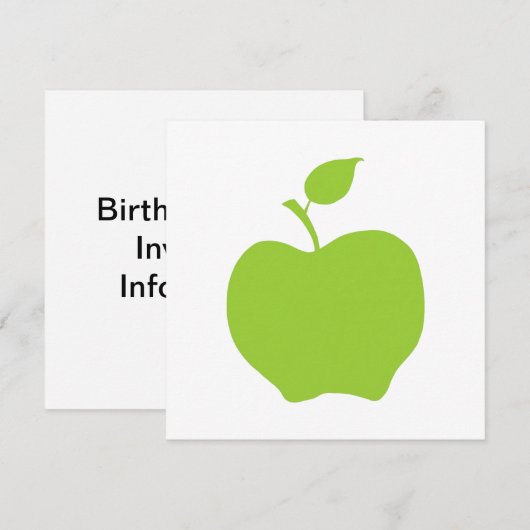 appelgroen kaart (Voorkant / Achterkant)