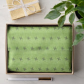 Appelgroen met zwarte bloem tissuepapier (Geschenk)