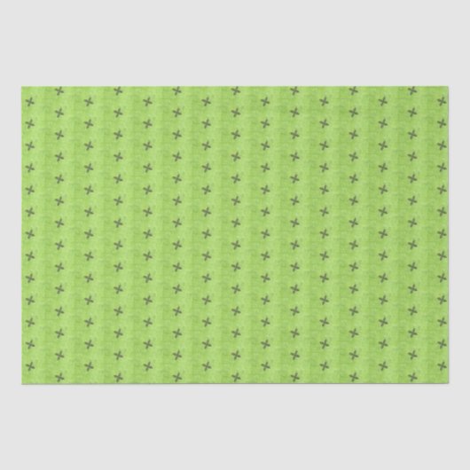 Appelgroen met zwarte bloem tissuepapier (Voorkant)