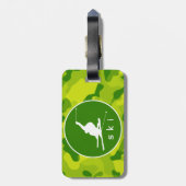 Appelgroene camo; sneeuwski bagagelabel (Achterkant verticaal)