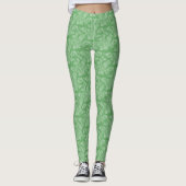 Appelgroene fractal leggings (Voorkant)