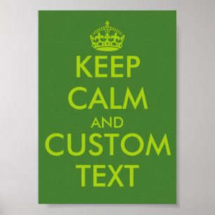 Appelgroene KeepCalm posters Gepersonaliseerde t