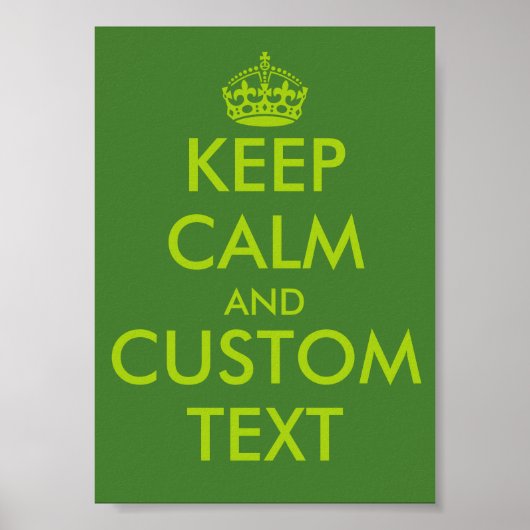 Appelgroene KeepCalm posters | Gepersonaliseerde t (Voorkant)