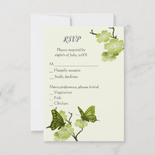 Appelgroene lente bloeit met vlinders