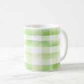 Appelgroene ruit strepen koffiemok (Voorkant rechts)