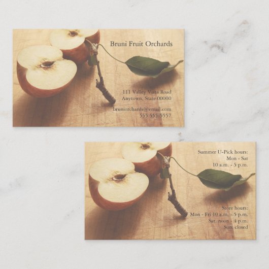 Appelhelften Visitekaartje (Voorkant / Achterkant)