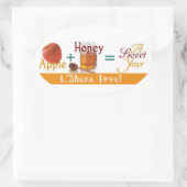 appelhoning zoet jaar ovale sticker (Tas)