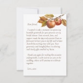 Appelig altijd na appelval bruidsmeisjesfeest bedankkaart (Achterkant)