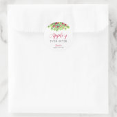 Appelig Einde Appel Bruiloft Feest Ronde Sticker (Tas)