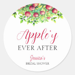 Appelig Einde Appel Bruiloft Feest  Ronde Sticker
