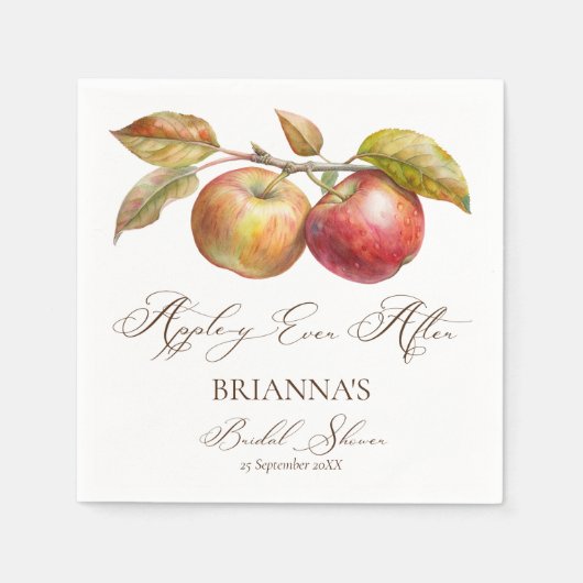 Appelig ooit na appelval bruidsdouche servet (Voorkant)