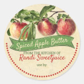  appeljam bewaart huisconservenlabel ronde sticker (Voorkant)