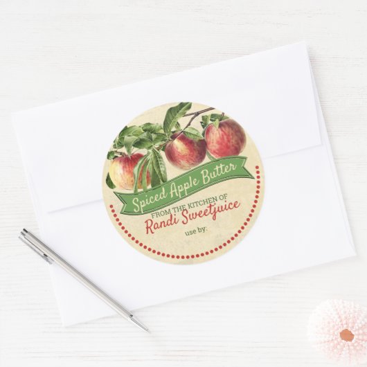  appeljam bewaart huisconservenlabel ronde sticker (Envelop)