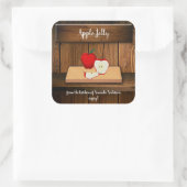 Appeljam vierkante etikette voor inmaken sticker (Tas)