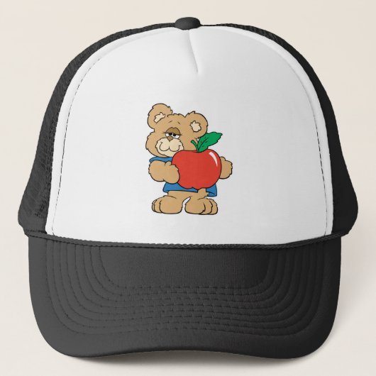 Appelknuffelbeer voor schooldagen trucker pet (Voorkant)