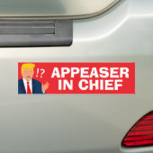 Appellant in Chief Grappig Anti Trump Bumpersticker (Op auto)