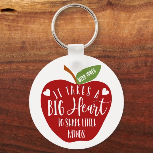 appelleraar die een groot hart nodig heeft om een sleutelhanger (Achterkant)
