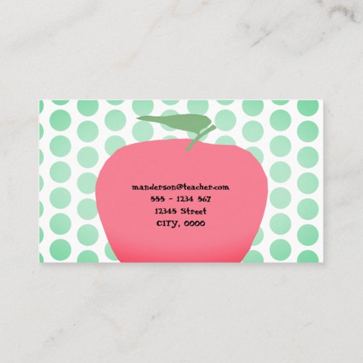 appelleraar visitekaartje (Achterkant)