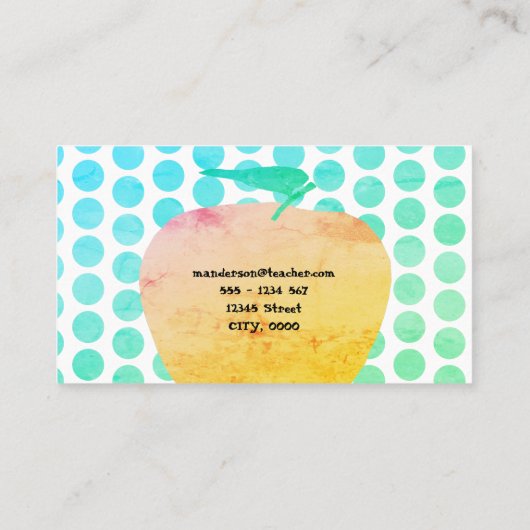 appelleraar visitekaartje (Achterkant)