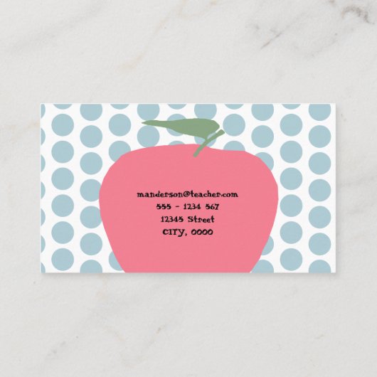 appelleraar visitekaartje (Achterkant)