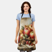 Appelmand op tafel  waterverf schort (Gedragen)