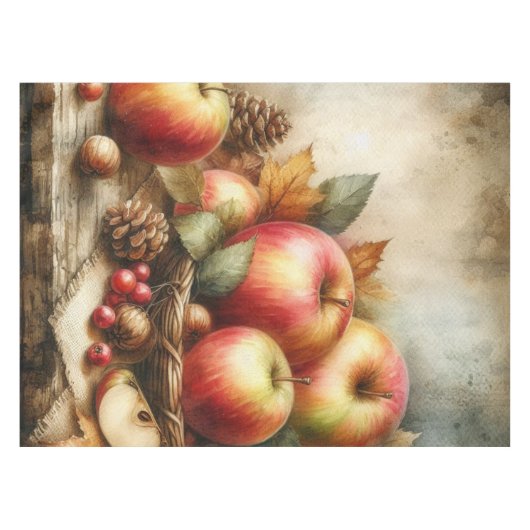 Appelmand op tafel waterverf tafelkleed (Voorkant (Horizontaal))