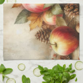 Appelmand op tafel  waterverf theedoek (Gevouwen)