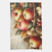 Appelmand op tafel  waterverf theedoek (Verticaal)