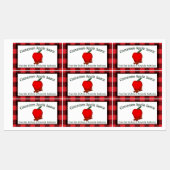 Appelmoes kaneel bewaart geruite voedsellabel labels (Vel)