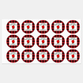 Appelmoes Kaneel Ingemaakt Schots Geruit C Voedsel Labels (Vel)