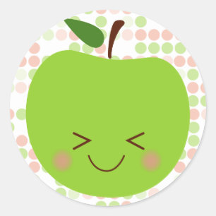 appelmoes ronde sticker