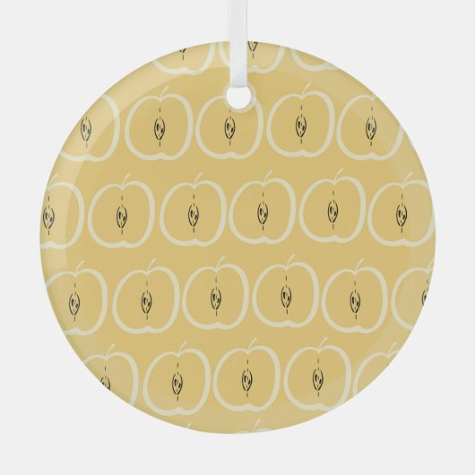  appelmotief: behangontwerp. glas ornament (Voorkant)