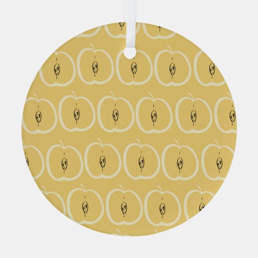  appelmotief: behangontwerp. glas ornament (Achterkant)