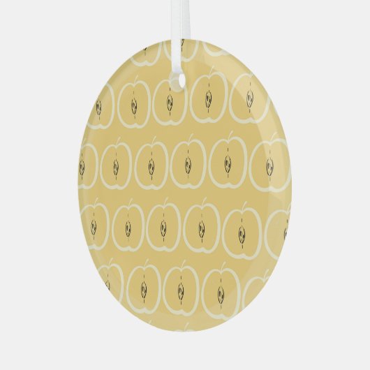 appelmotief: behangontwerp. glas ornament (Voorkant links)