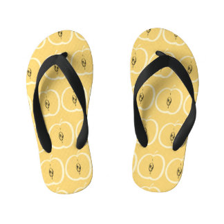 appelmotief: behangontwerp. kinder teenslippers