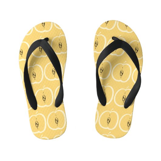  appelmotief: behangontwerp. kinder teenslippers (Voetbed)