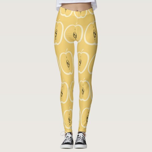  appelmotief: behangontwerp. leggings (Voorkant)
