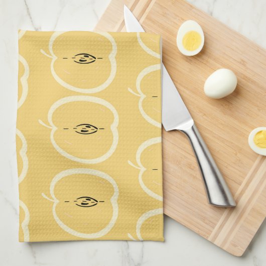 appelmotief: behangontwerp. theedoek (Quarter Fold)