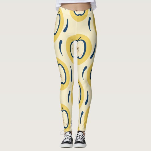 appelmotief: klassiek behang leggings (Voorkant)
