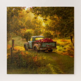 Appeloogst bij zonsondergang legpuzzel