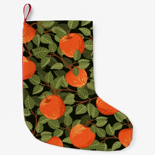 Appeloogst: groene bladeren kleine kerstsok (Voorkant)