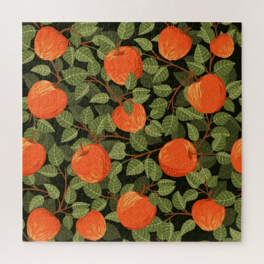 Appeloogst: groene bladeren legpuzzel (Verticaal)